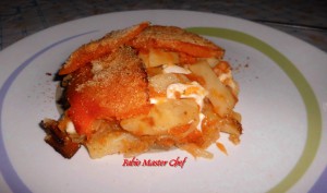 Zucca Rossa con Patate, Zucca e Mozzarella al Forno