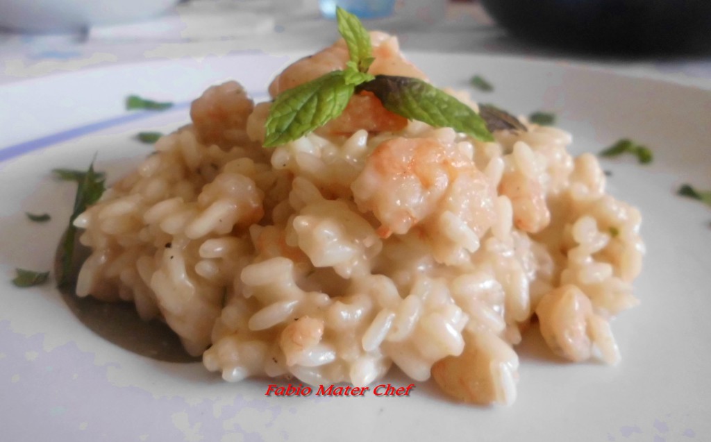 Risotto con Gamberetti e Menta Fabio Master Chef